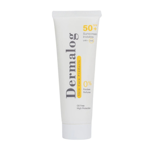 کرم ضدآفتاب بی رنگ درمالوگ مناسب پوست چرب SPF 50 حجم ۵۰ میل