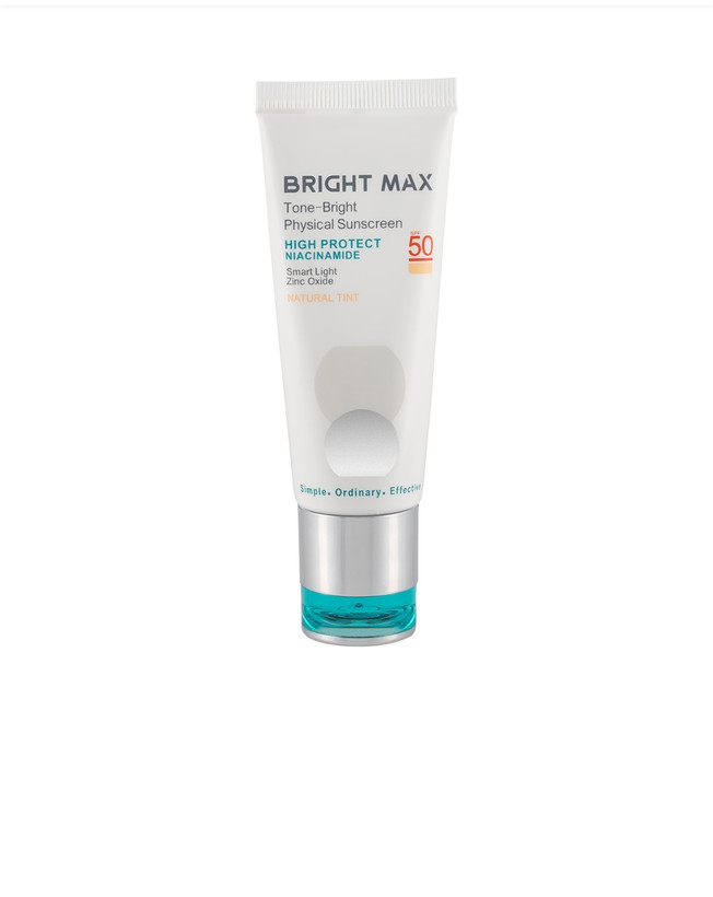 ضد آفتاب فیزیکال رنگی برایت مکس مدل Tone Bright با SPF 50 حجم 40 میل