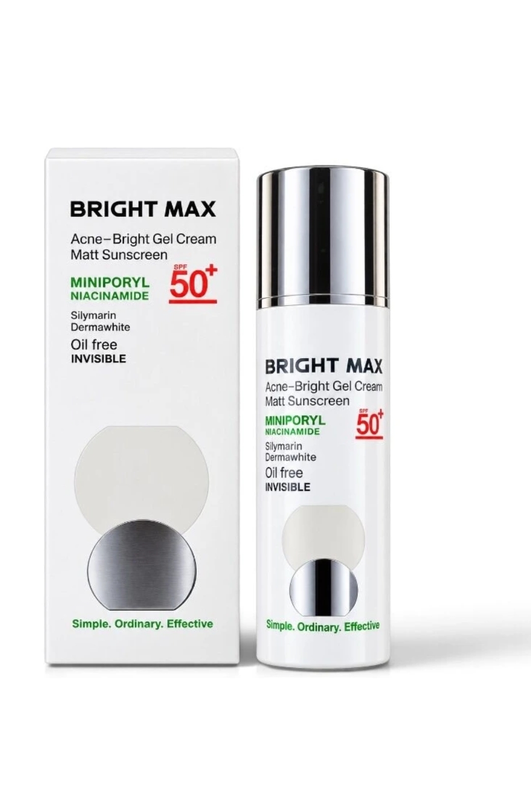 ضدآفتاب ژل کرم آکنه برایت پوست چرب SPF50 حجم 50 میل