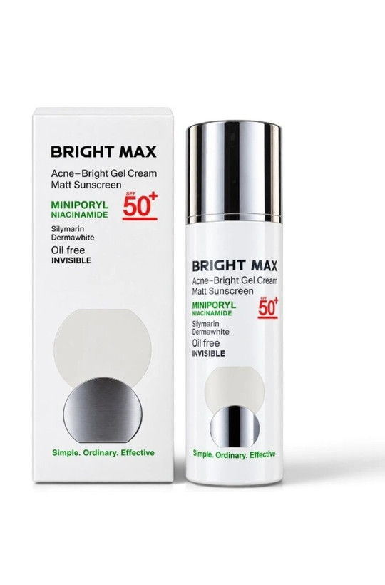 ضدآفتاب ژل کرم آکنه برایت پوست چرب SPF50 حجم 50 میل