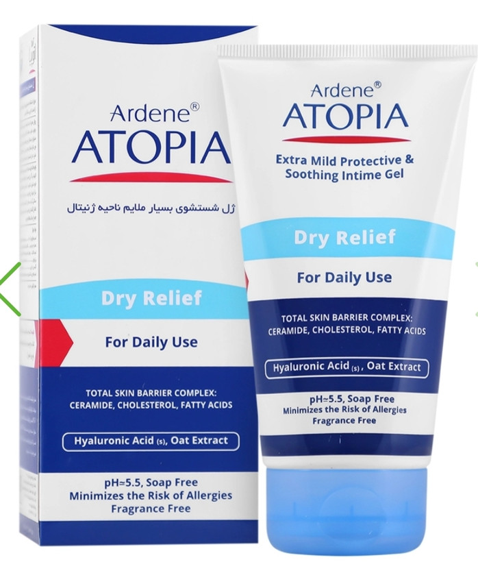 ژل شستشوی بسیار ملایم ناحیه ژنیتال درای ریلیف آردن اتوپیا
