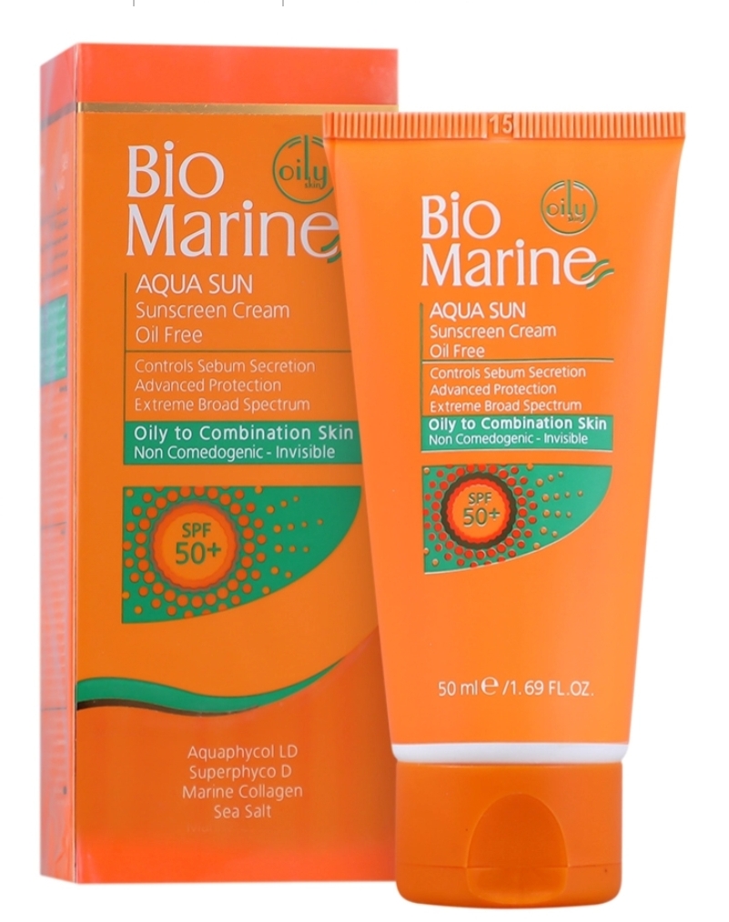 کرم ضد آفتاب فاقد چربی بی رنگ SPF50 بایومارین