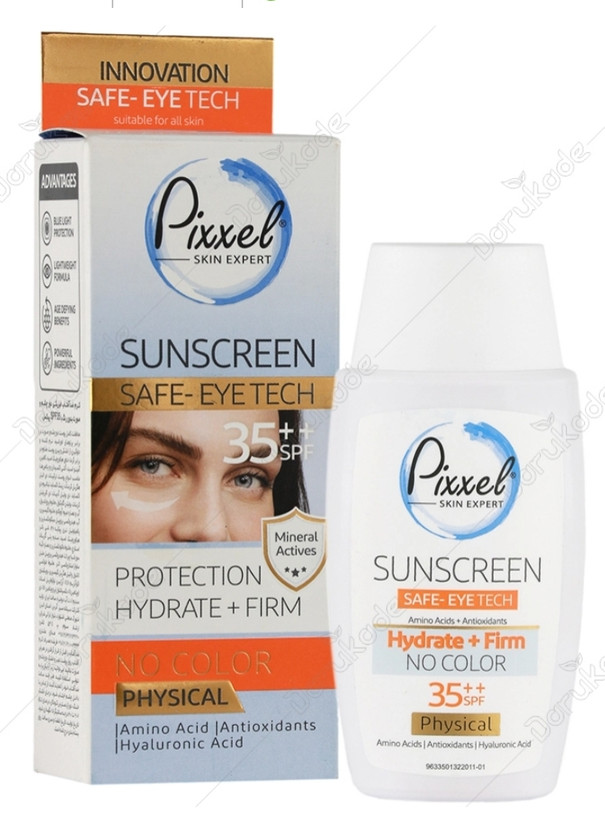 کرم ضد آفتاب بی رنگ دور چشم و صورت SPF35 پیکسل