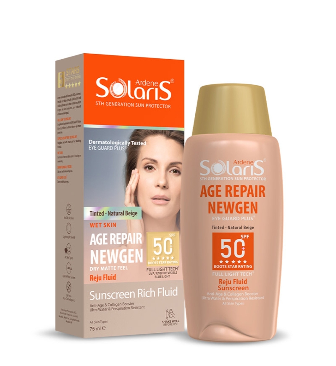 ضد آفتاب ضد چروک رنگی ایج ریپیر نیوژن ( بژ طبیعی ) +SPF50 آردن سولاریس