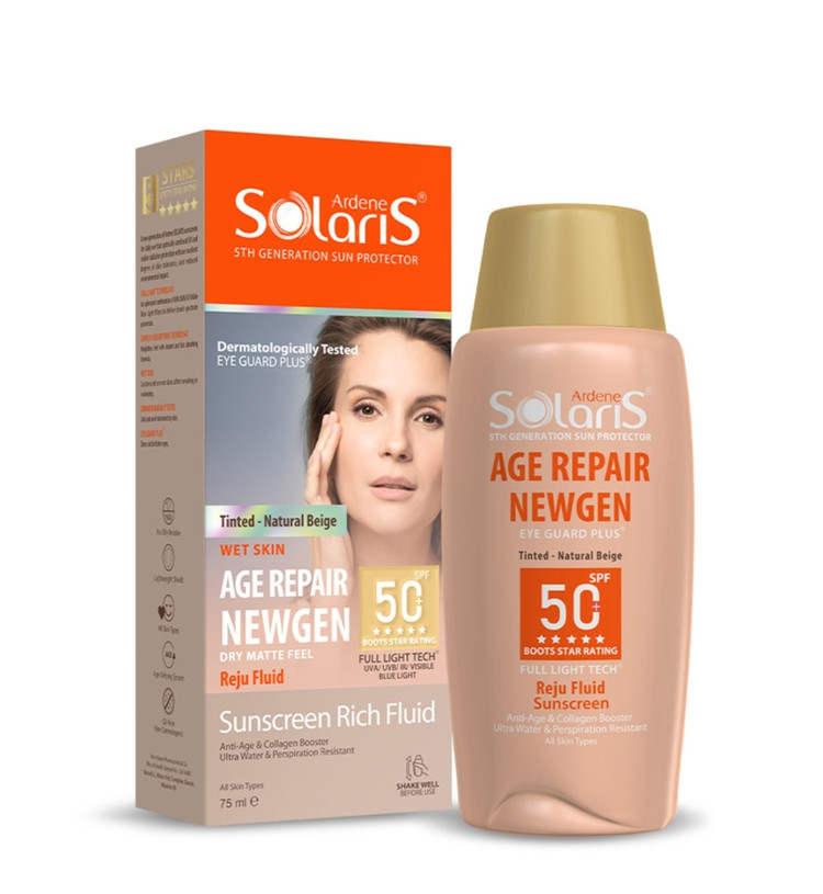 ضد آفتاب ضد چروک رنگی ایج ریپیر نیوژن ( بژ طبیعی ) +SPF50 آردن سولاریس