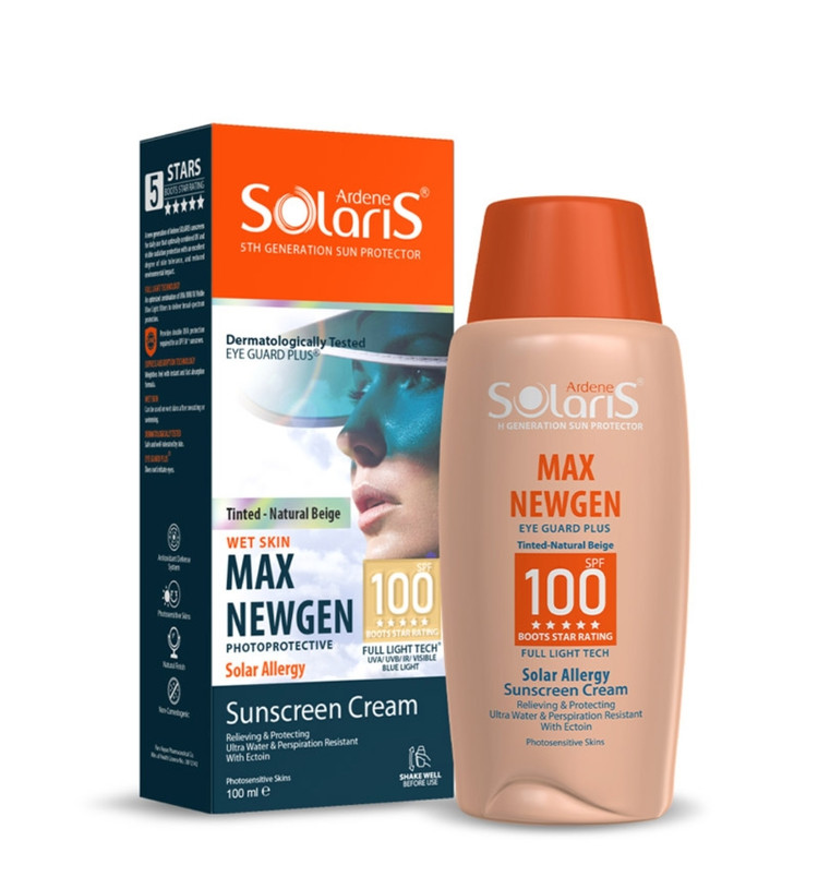 ضد آفتاب سولار آلرژی مکس نیوژن ( بژ طبیعی ) SPF100 آردن سولاریس