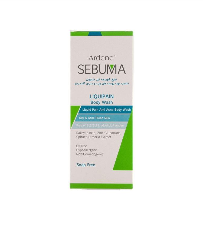شوینده بدن غیر صابونی آردن مدل Liquipain مناسب پوست چرب و دارای آکنه حجم 250 میلی لیتر