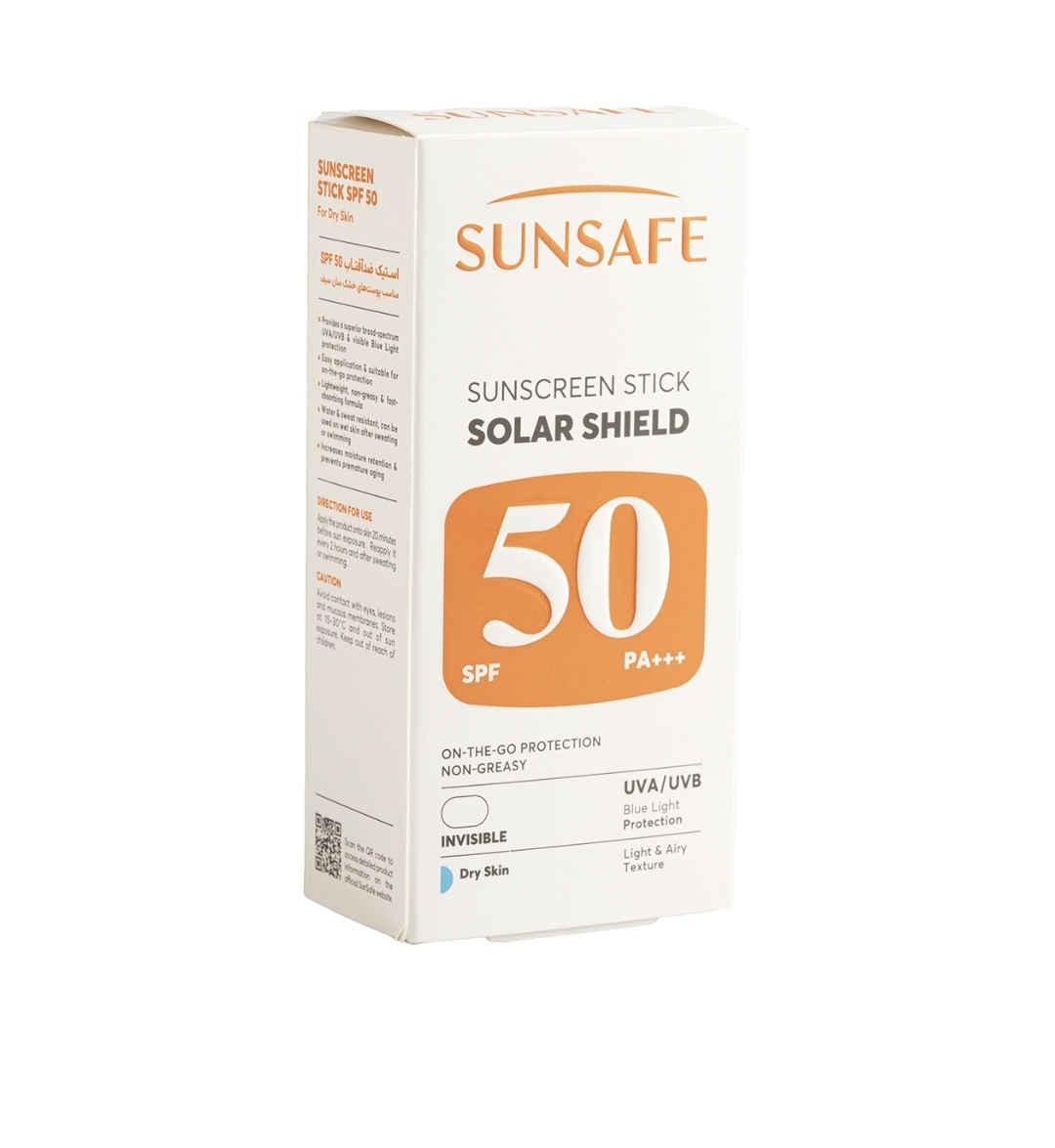 ضد آفتاب استیکی سان سیف مدل Solar Shield با SPF 50 مناسب پوست های خشک وزن 20 گرم
